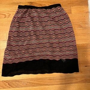Missoni pink black funky pattern skirt